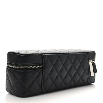 Chanel Lambskin Quilted Watch Case Black 3 of 10