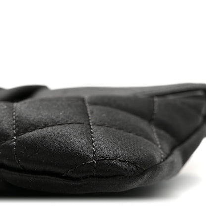 Chanel Satin Quilted Flap Clutch Black 10 of 14