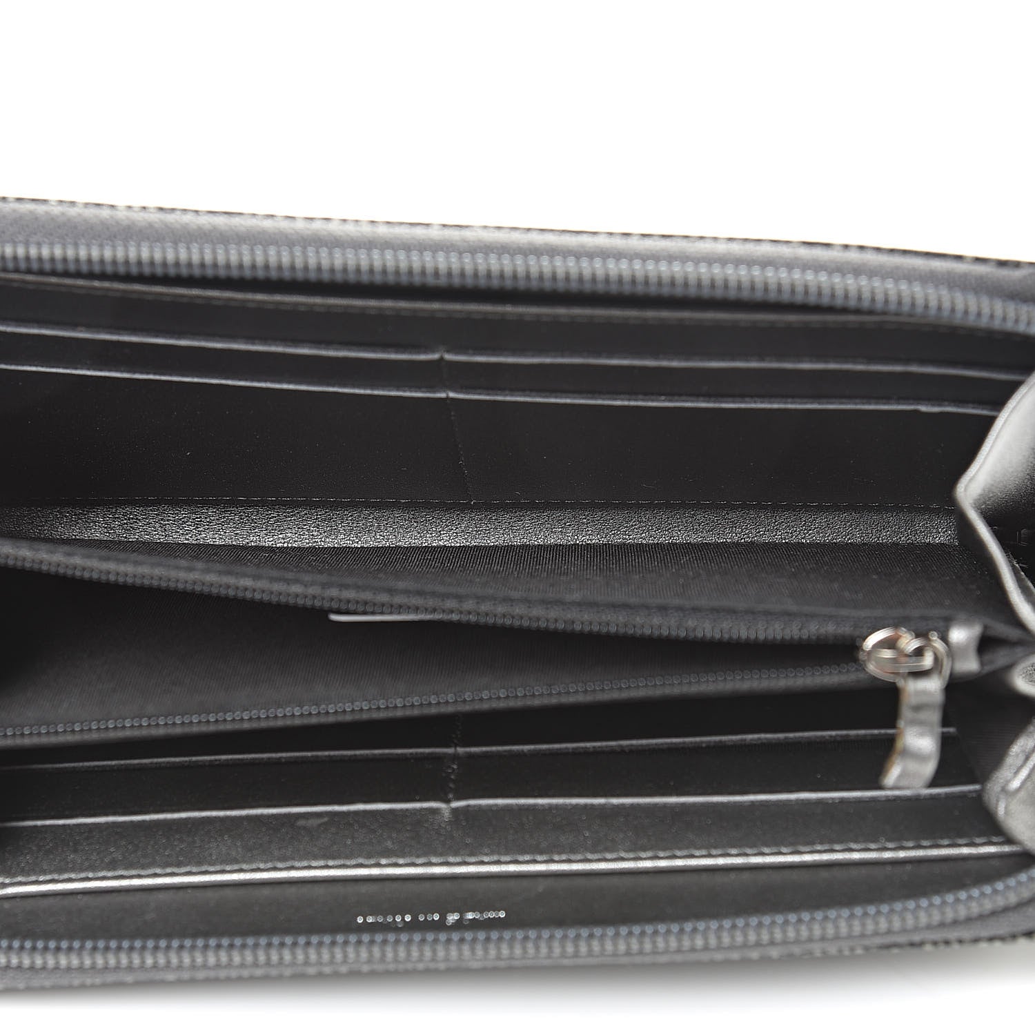 Chanel Metallic Calfskin Large Timeless CC Zip Around Wallet Argent Fonce 5 of 9