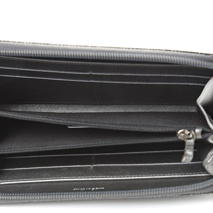 Chanel Metallic Calfskin Large Timeless CC Zip Around Wallet Argent Fonce 5 of 9