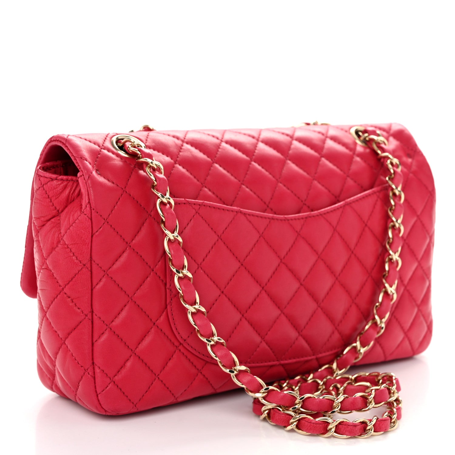 Chanel Lambskin Quilted Valentine Charms Medium Flap Red 3 of 10