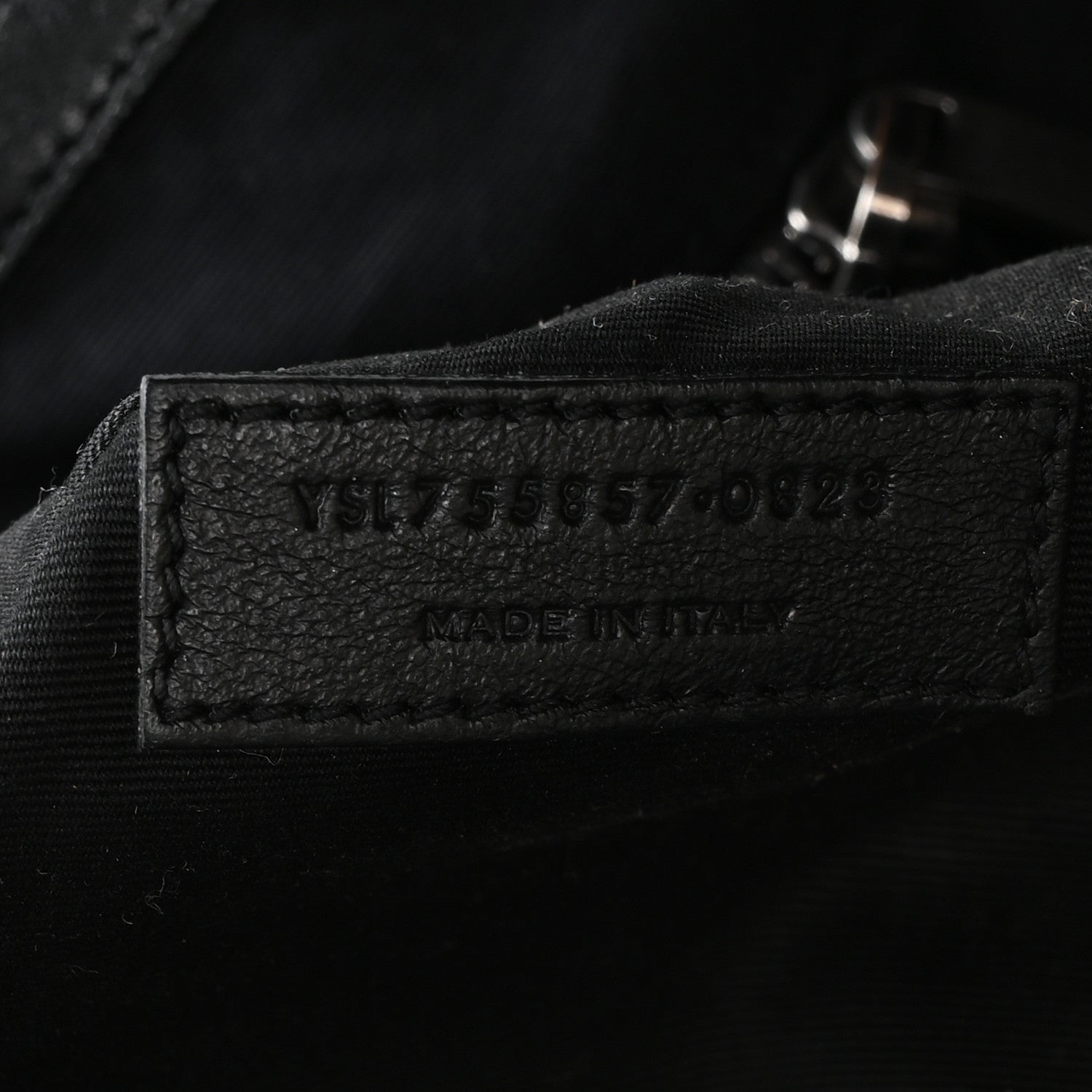 Saint Laurent Grained Lambskin Monogram Oversized Niki Chain Satchel Black 6 of 10