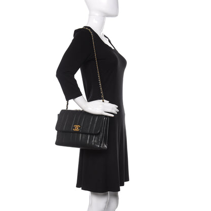 Chanel Caviar Vertical Quilt Small Single Flap Black 2 of 10
