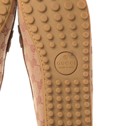 Gucci GG Monogram Suede Mens Driver Loafers 8 Beige Ruggine Cuir 6 of 10