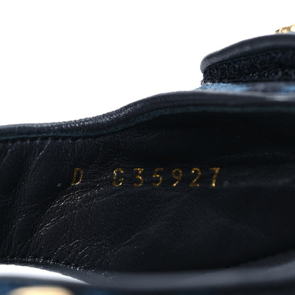 Chanel Denim Velcro Dad Sandals 39 Dark Grey Blue Black 7 of 9