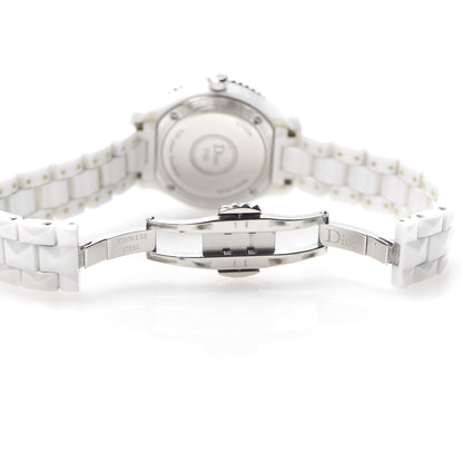 Christian Dior Stainless Steel Ceramic Diamond Bezel Mother of Pearl 28mm Dior VIII Quartz Watch White 6 of 6
