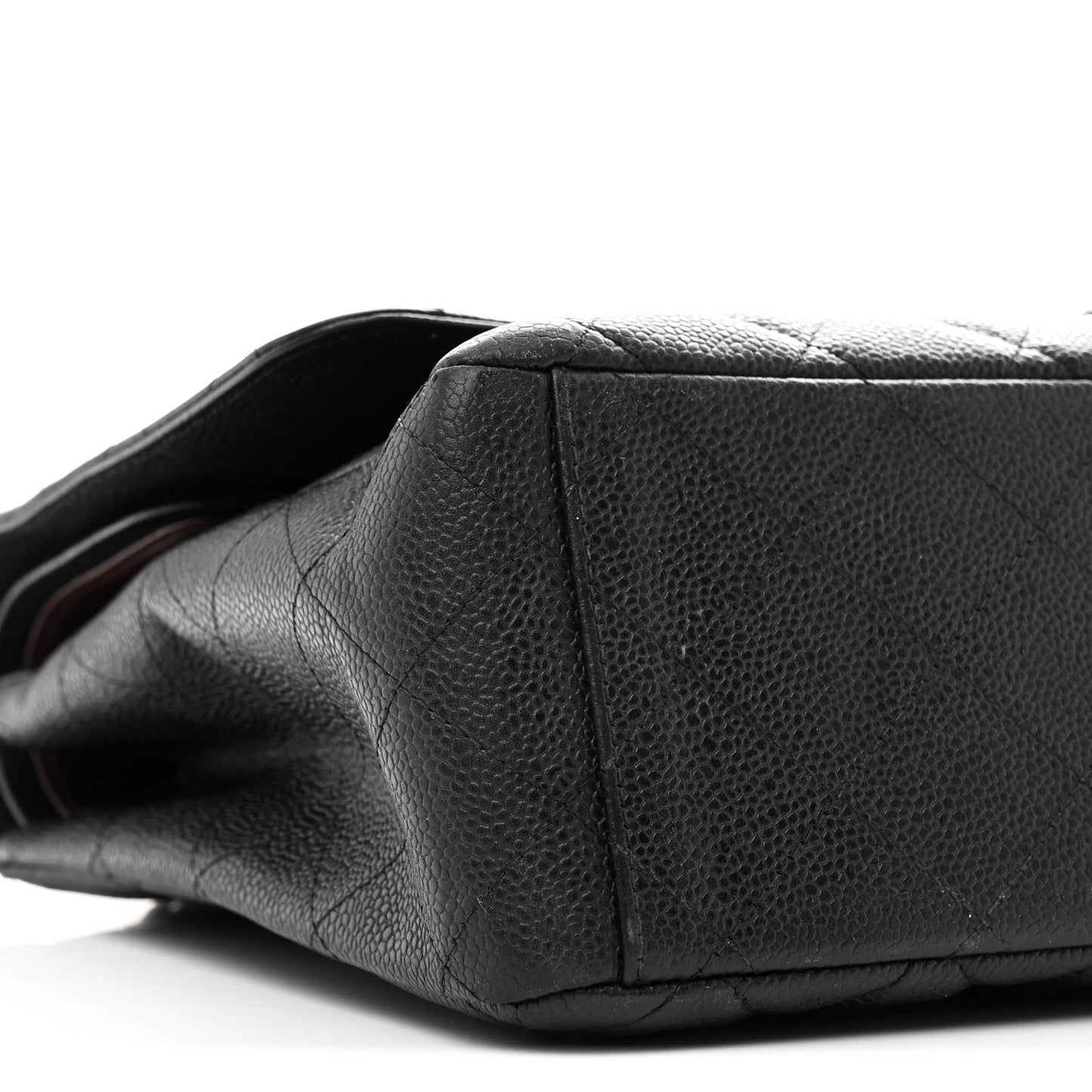 Caviar Quilted Maxi Double Flap Black