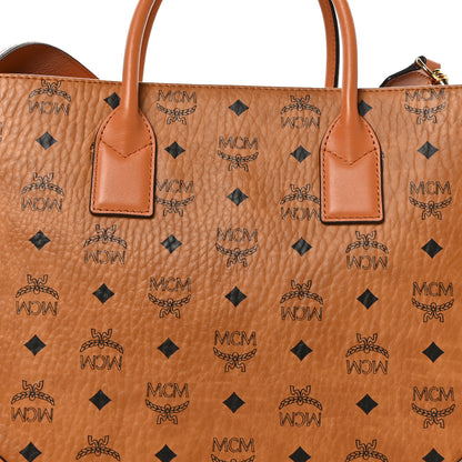 MCM Visetos Large Munchen Tote Cognac 7 of 9