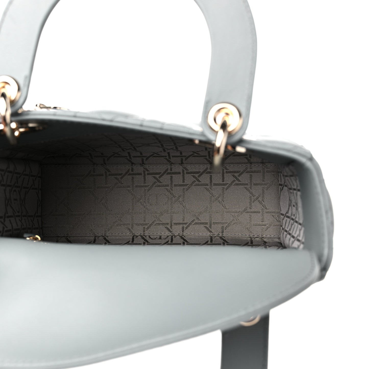 Lambskin Cannage Small My ABCDior Lady Dior Grey