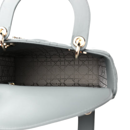 Christian Dior Lambskin Cannage Small My ABCDior Lady Dior Grey 5 of 8
