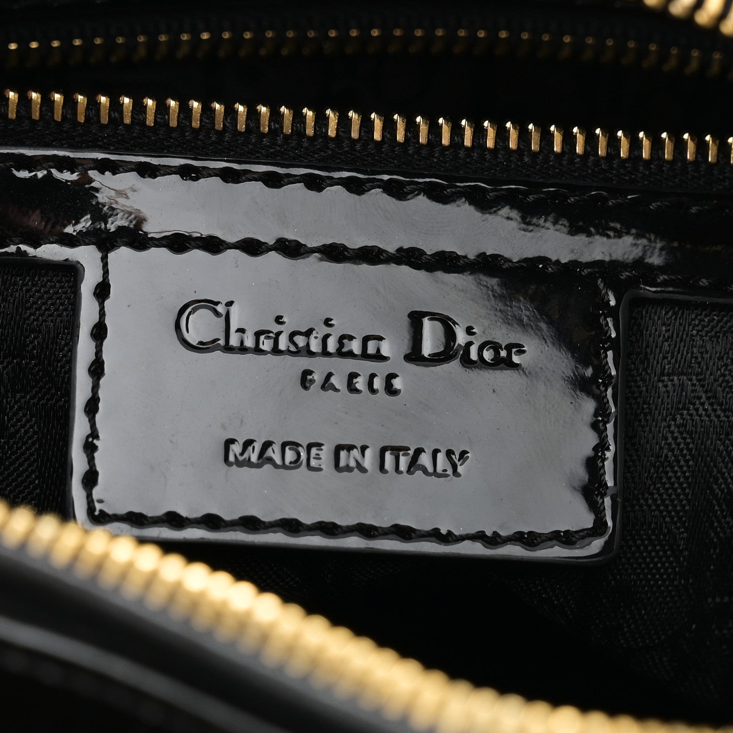 Christian Dior Patent Cannage Large Lady Dior Black 6 of 10