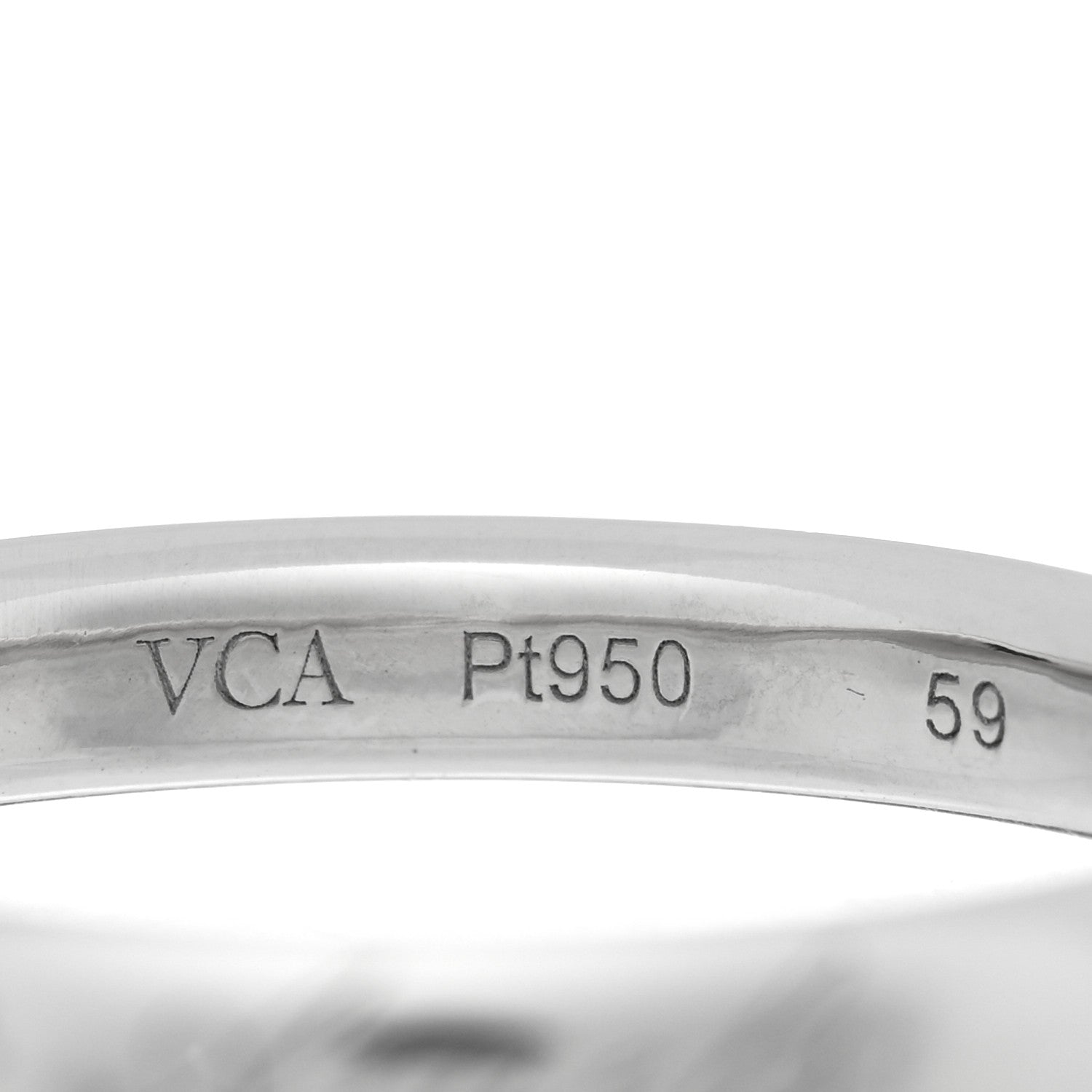 Van Cleef & Arpels Platinum Tendrement Signature Wedding Band Ring 59 8.75 4 of 5