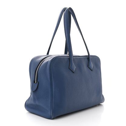 Hermes Taurillon Clemence Victoria II 35 Bleu Brighton 3 of 17