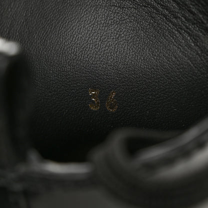 Fendi Vitello Abrasivato Fendigraphy 50mm Biker Boots 36 Black 8 of 9