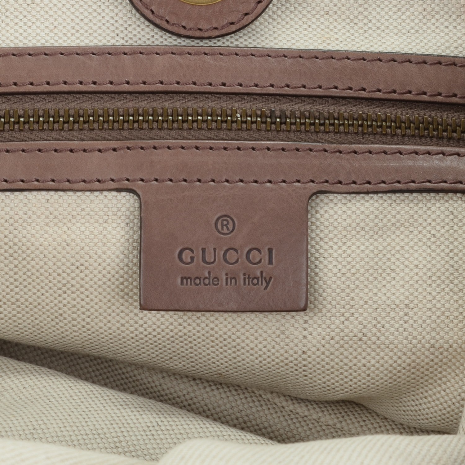 Gucci Calfskin Soft Icon Tote Pink Tan 6 of 7