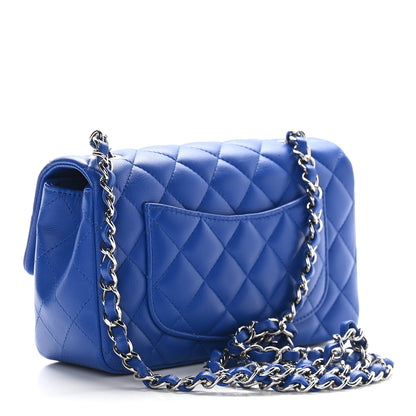 Chanel Lambskin Quilted Mini Rectangular Flap Royal Blue 2 of 8