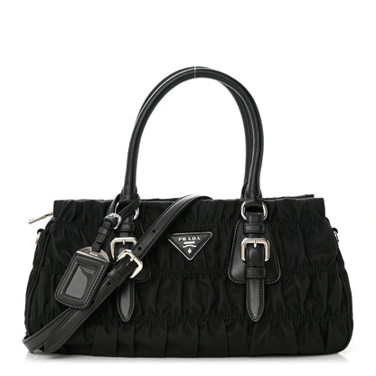 Prada Tessuto Nylon Gaufre Shopping Satchel Black 1 of 14