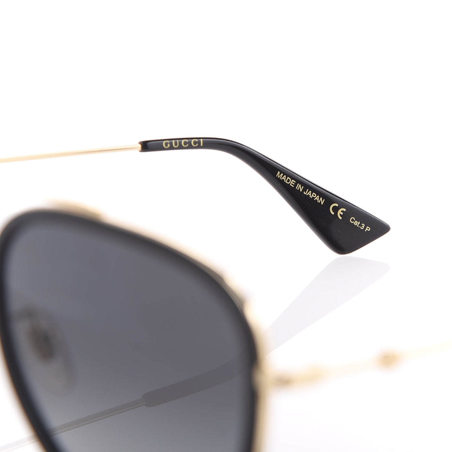 Aviator Sunglasses GG0062S Black Gold