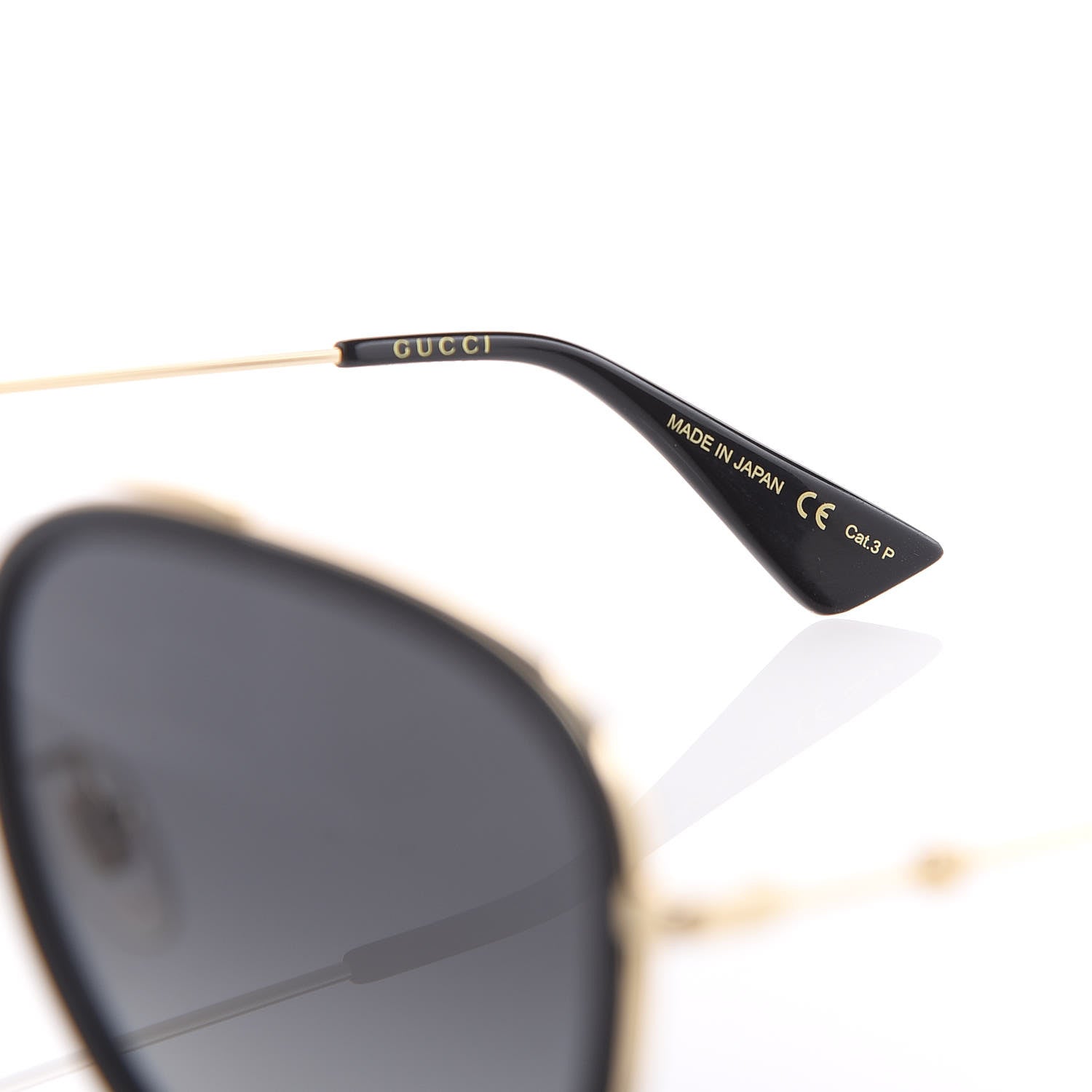 Gucci Aviator Sunglasses GG0062S Black Gold 5 of 7
