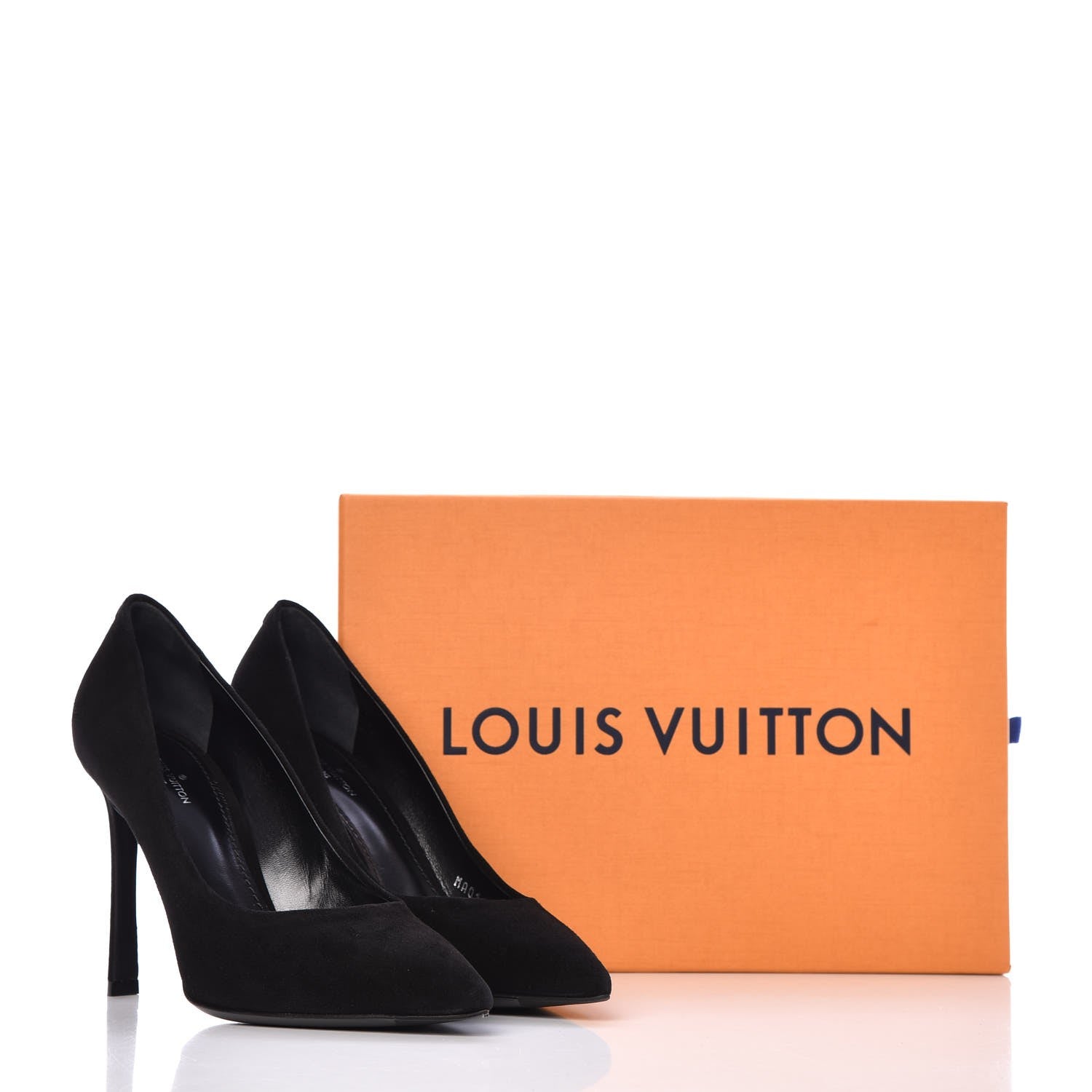 Louis Vuitton Suede Pumps 37 Black 10 of 10