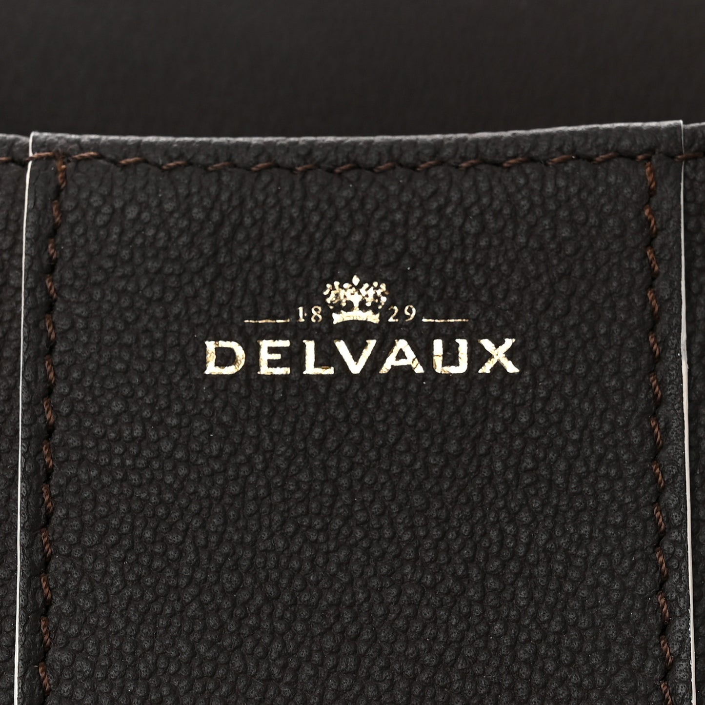 Grained Calfskin Bi-Color Brillant Mini Satchel Black