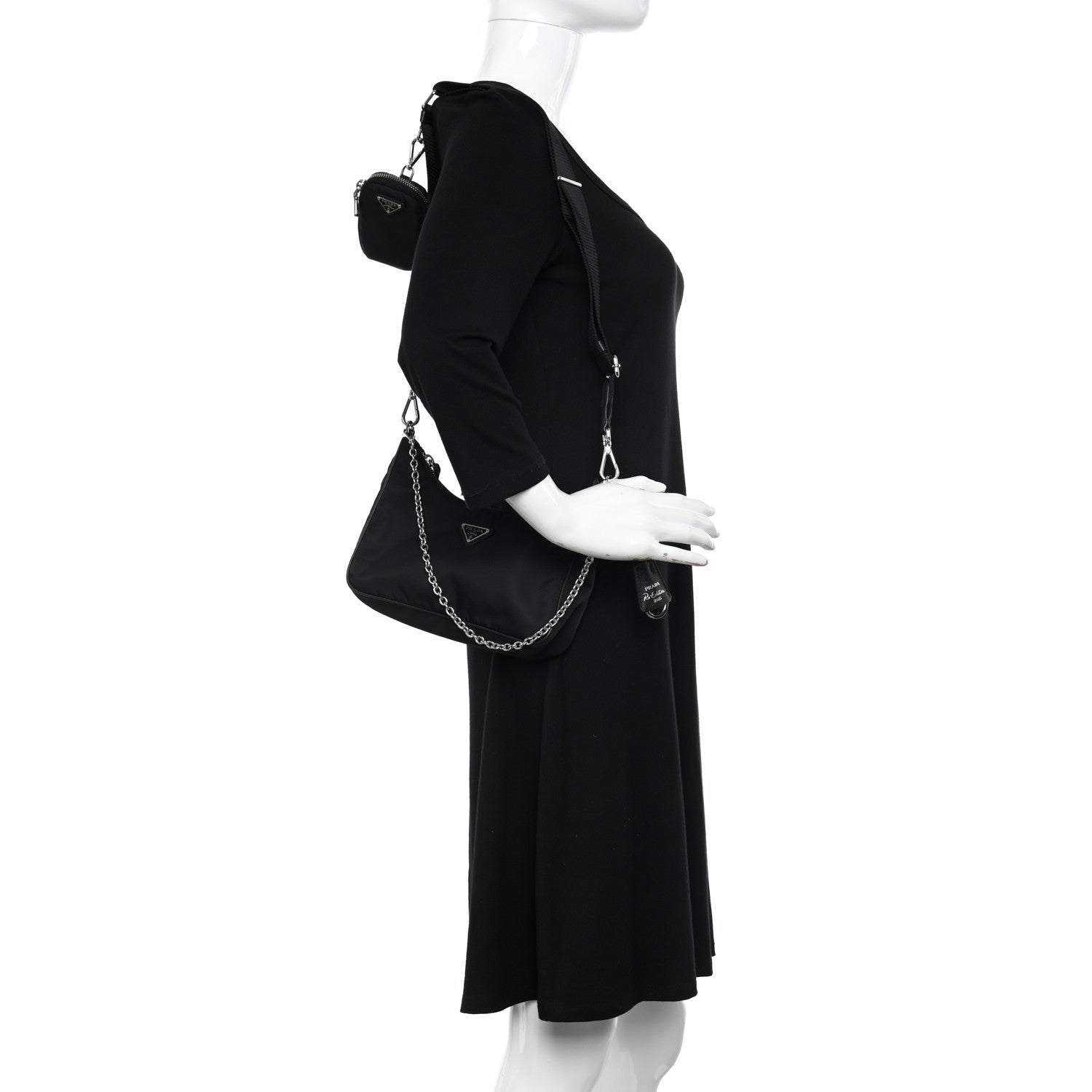 Prada Nylon Re-Edition 2005 Shoulder Bag Black 2 of 11