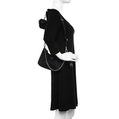 Prada Nylon Re-Edition 2005 Shoulder Bag Black 2 of 11