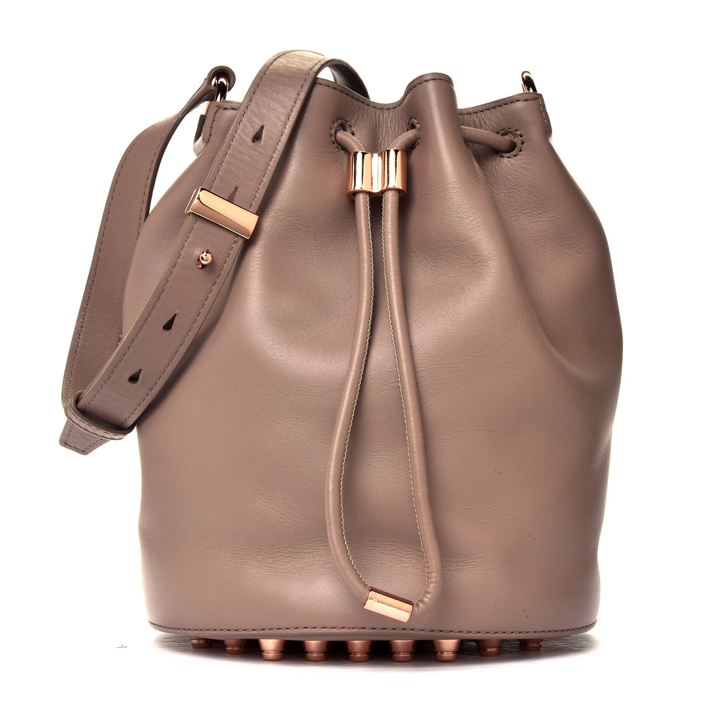 Calfskin Alpha Bucket Bag Tan