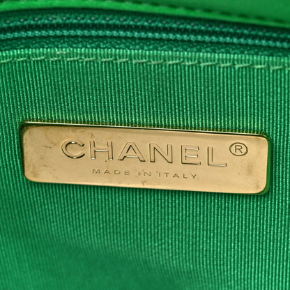 Chanel Goatskin Quilted Large Chanel 19 Flap Green 6 of 12