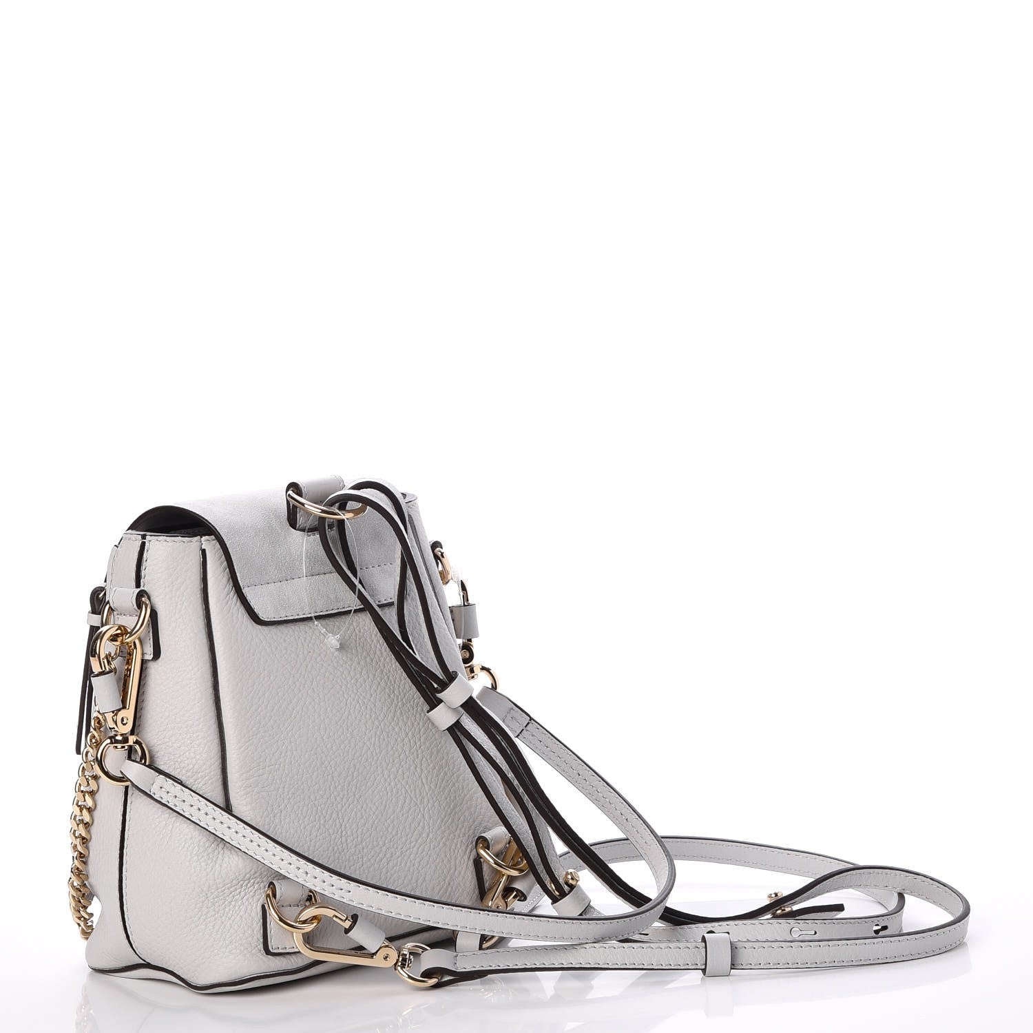 Chloe Suede Calfskin Mini Faye Backpack Airy Grey 3 of 7