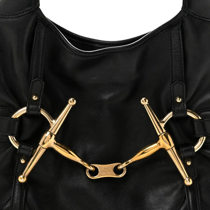 Gucci Calfskin Horsebit 85th Anniversary Hobo Black 8 of 14