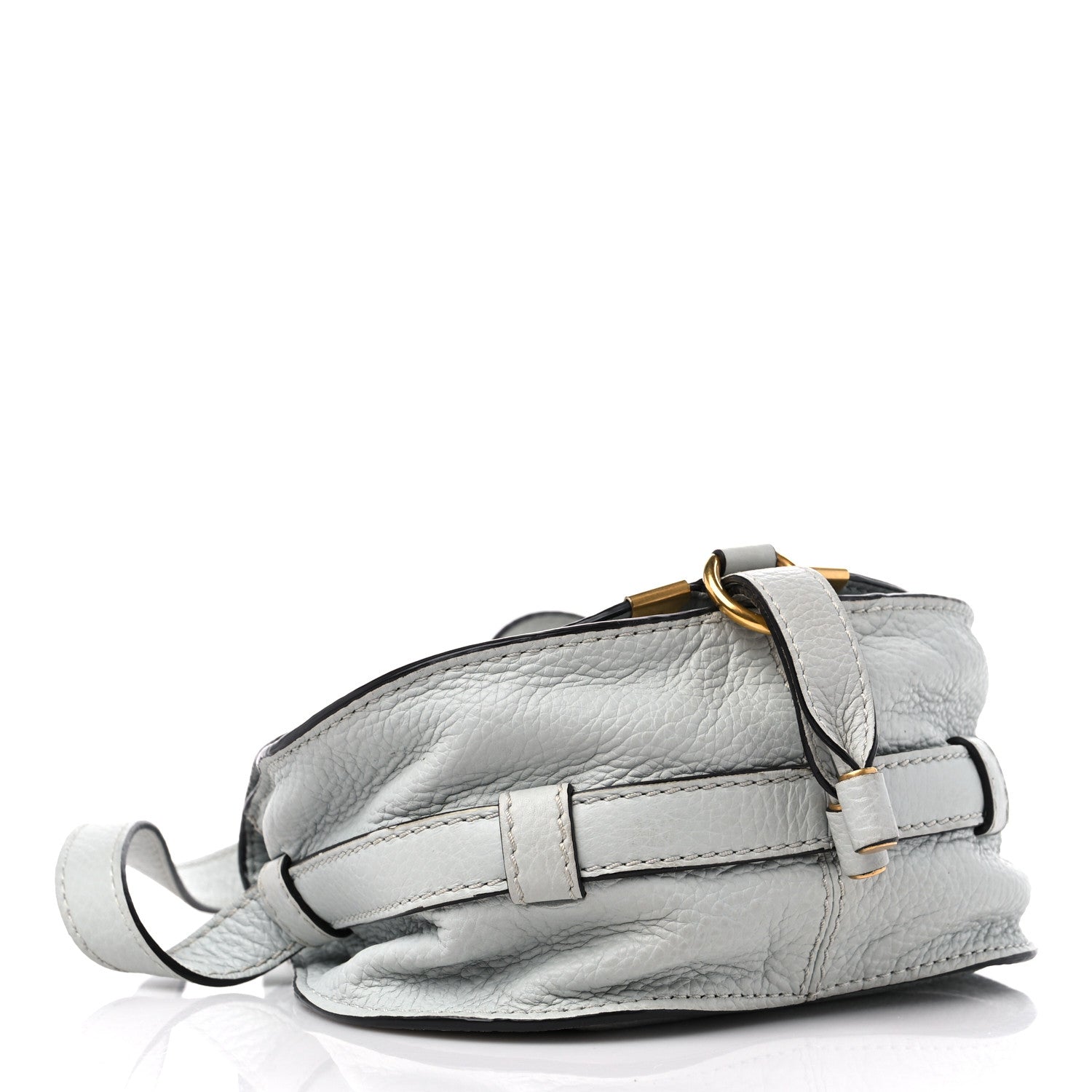 Chloe Calfskin Mini Marcie Round Crossbody Bag Faded Blue 4 of 11