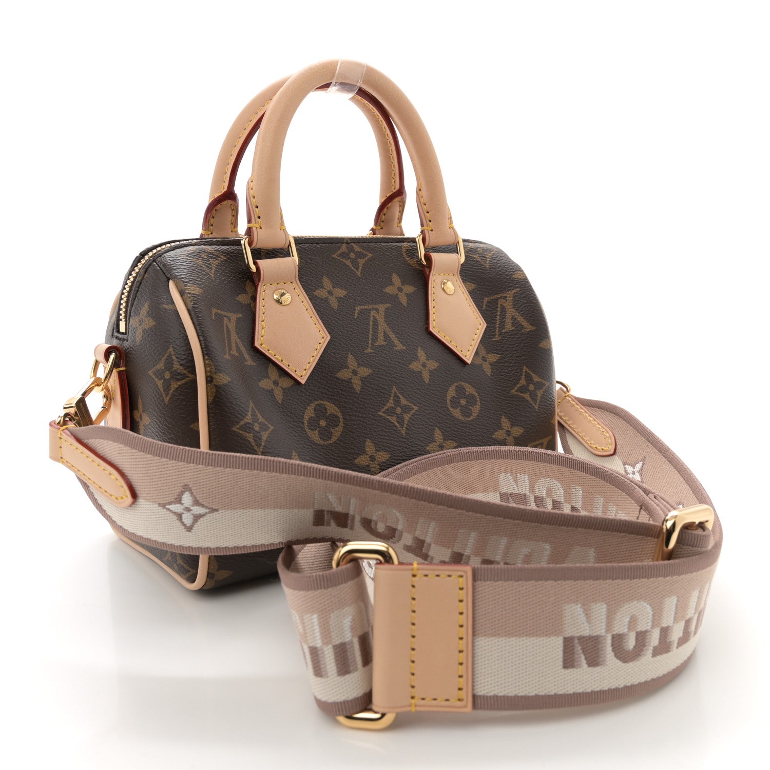 Louis Vuitton Monogram Speedy Bandouliere 20 Beige 3 of 9