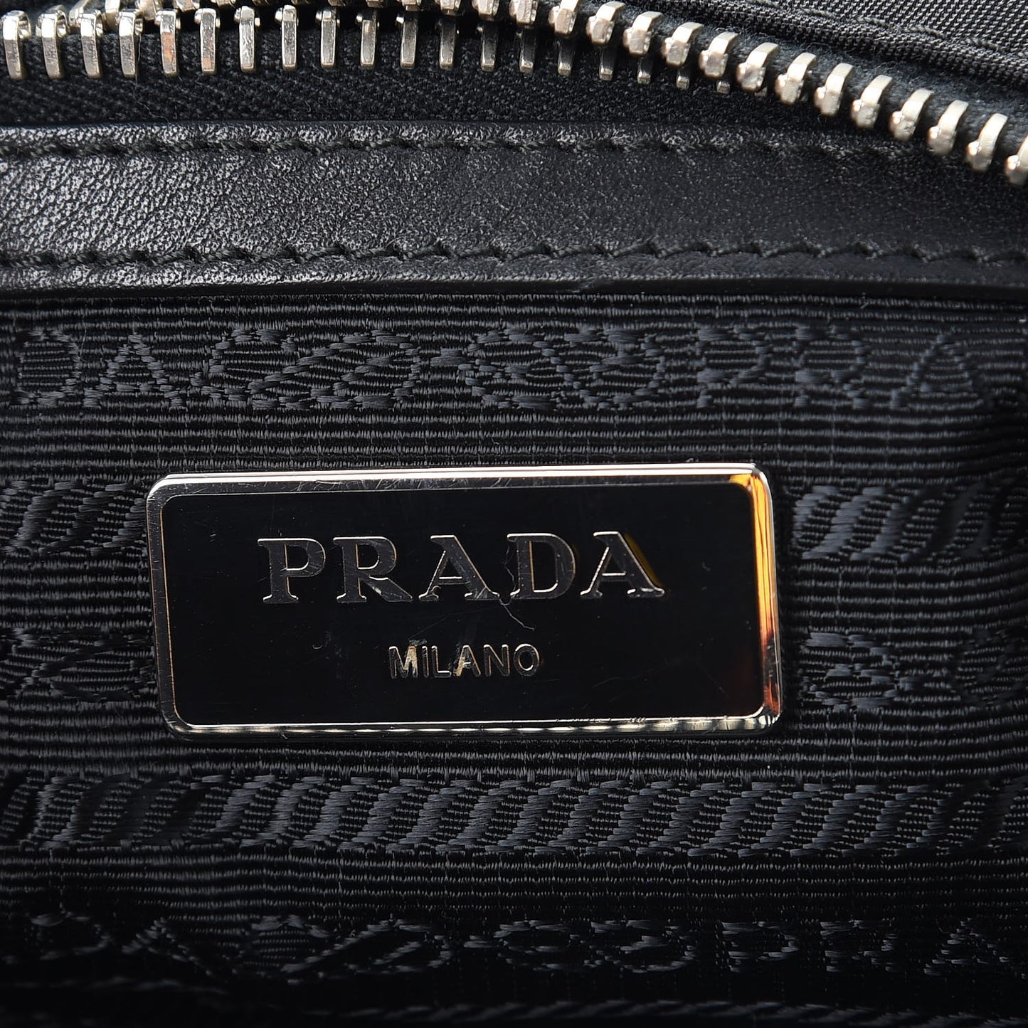Tessuto Nylon Sacca Shoulder Bag Nero Black