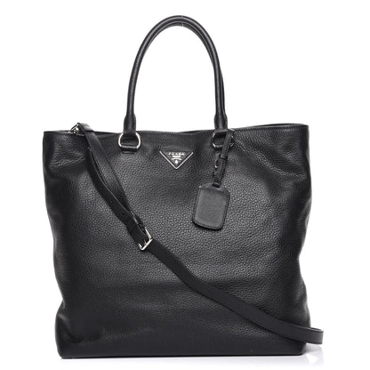 Prada Vitello Daino Tote Nero Black 1 of 10