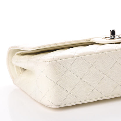 Chanel Caviar Quilted Medium Double Flap White 9 of 15
