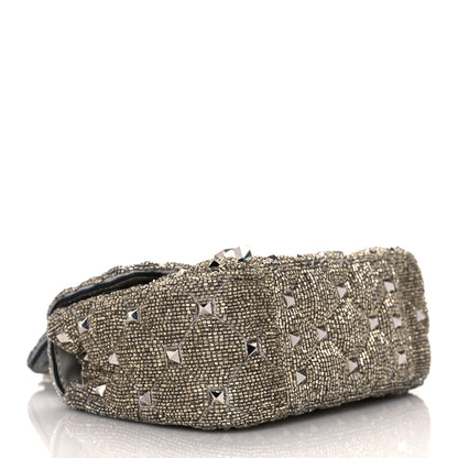 Valentino Garavani Beaded Micro Rockstud Spike It Shoulder Bag Silver 4 of 14