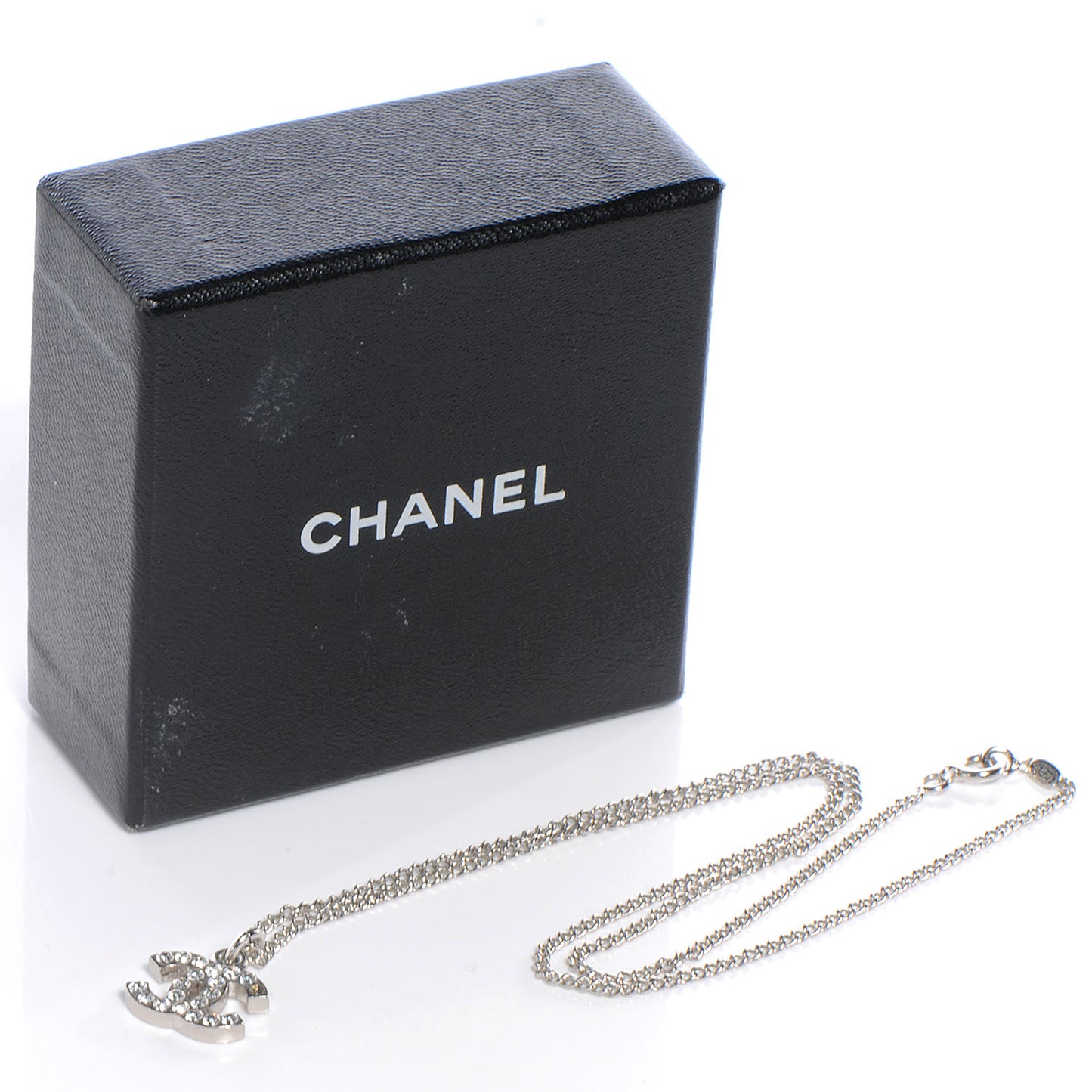 Swarovski Crystal CC Necklace Silver