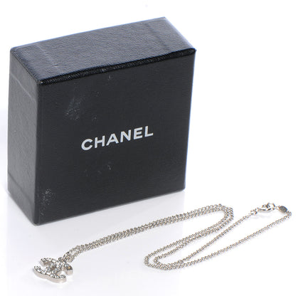 Chanel Swarovski Crystal CC Necklace Silver 5 of 5