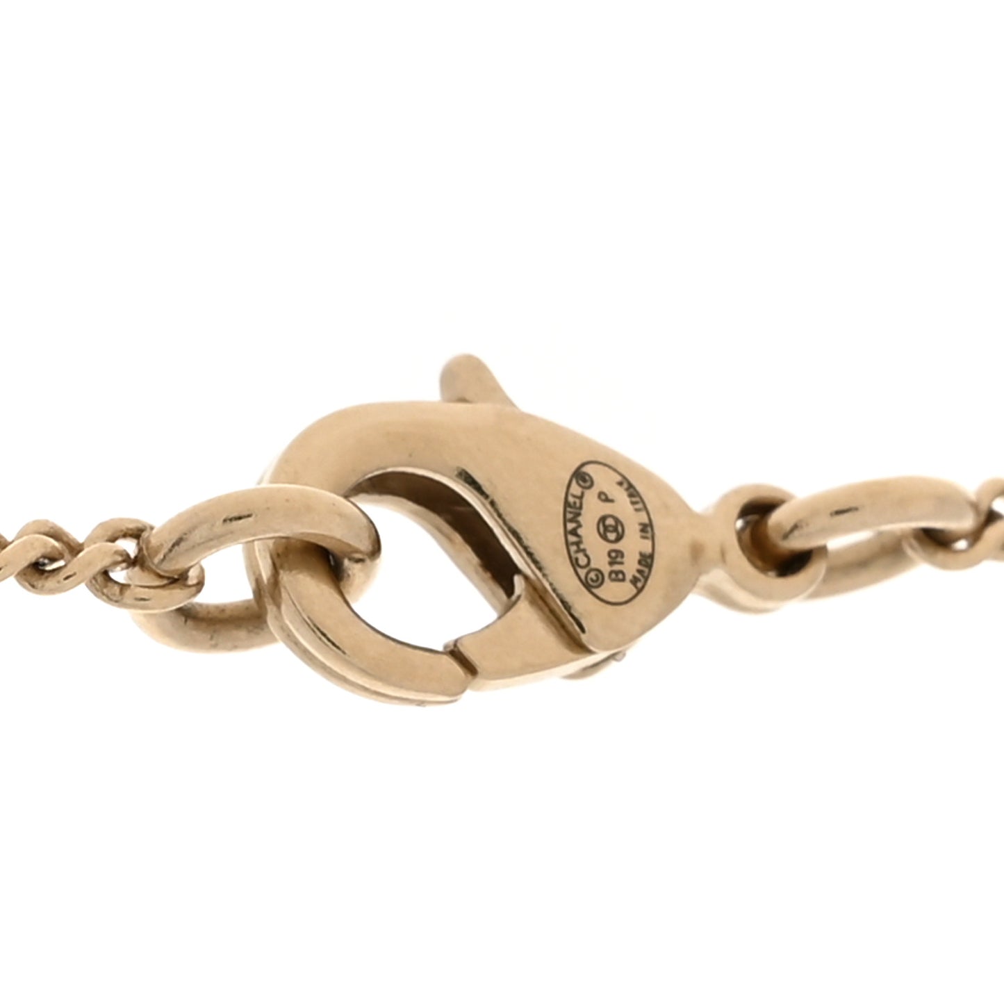 Baguette Crystal High Society CC Pendant Necklace Gold