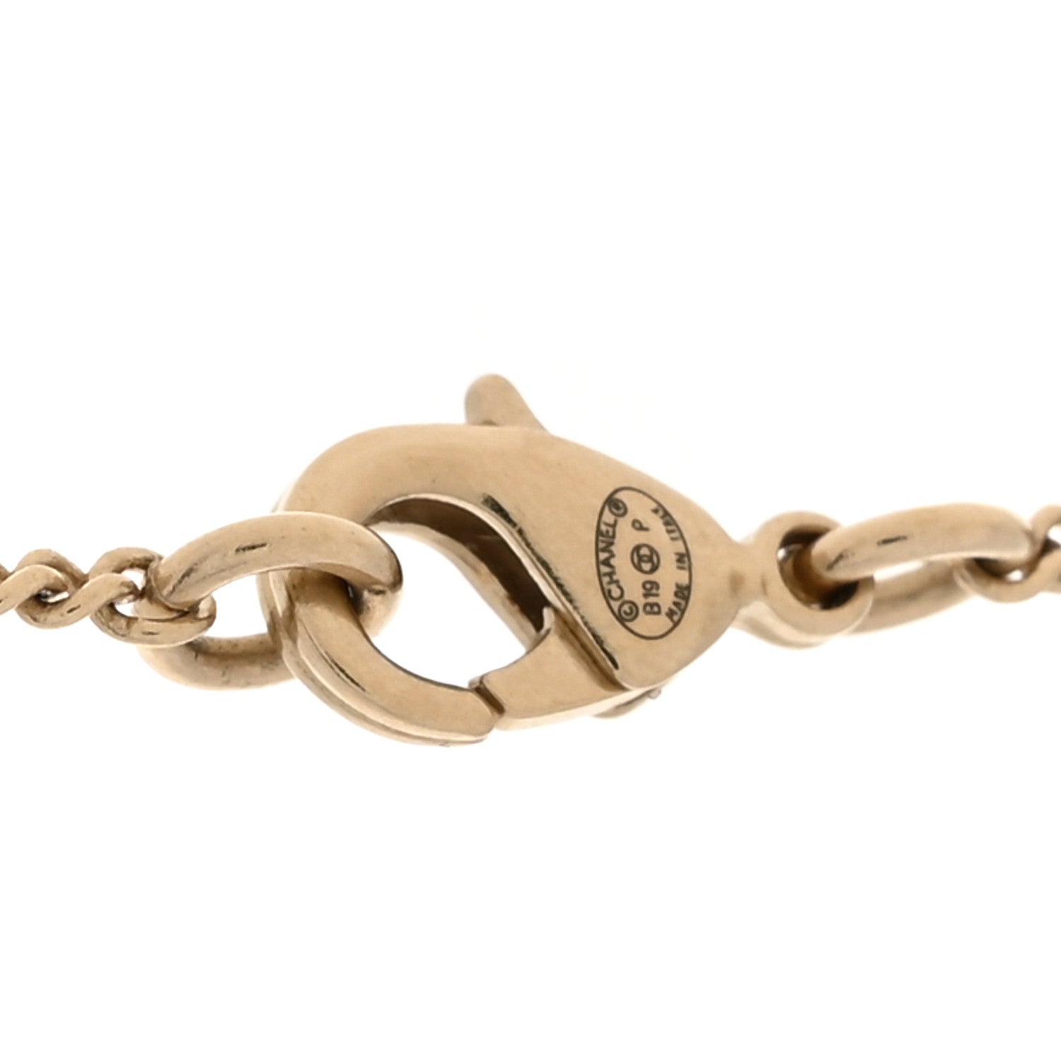 Chanel Baguette Crystal High Society CC Pendant Necklace Gold 4 of 4