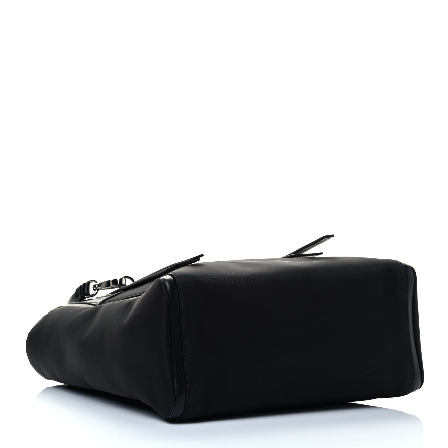 Prada Tessuto Nylon Spazzolato Small Ouverture Top Handle Bag Black 4 of 5
