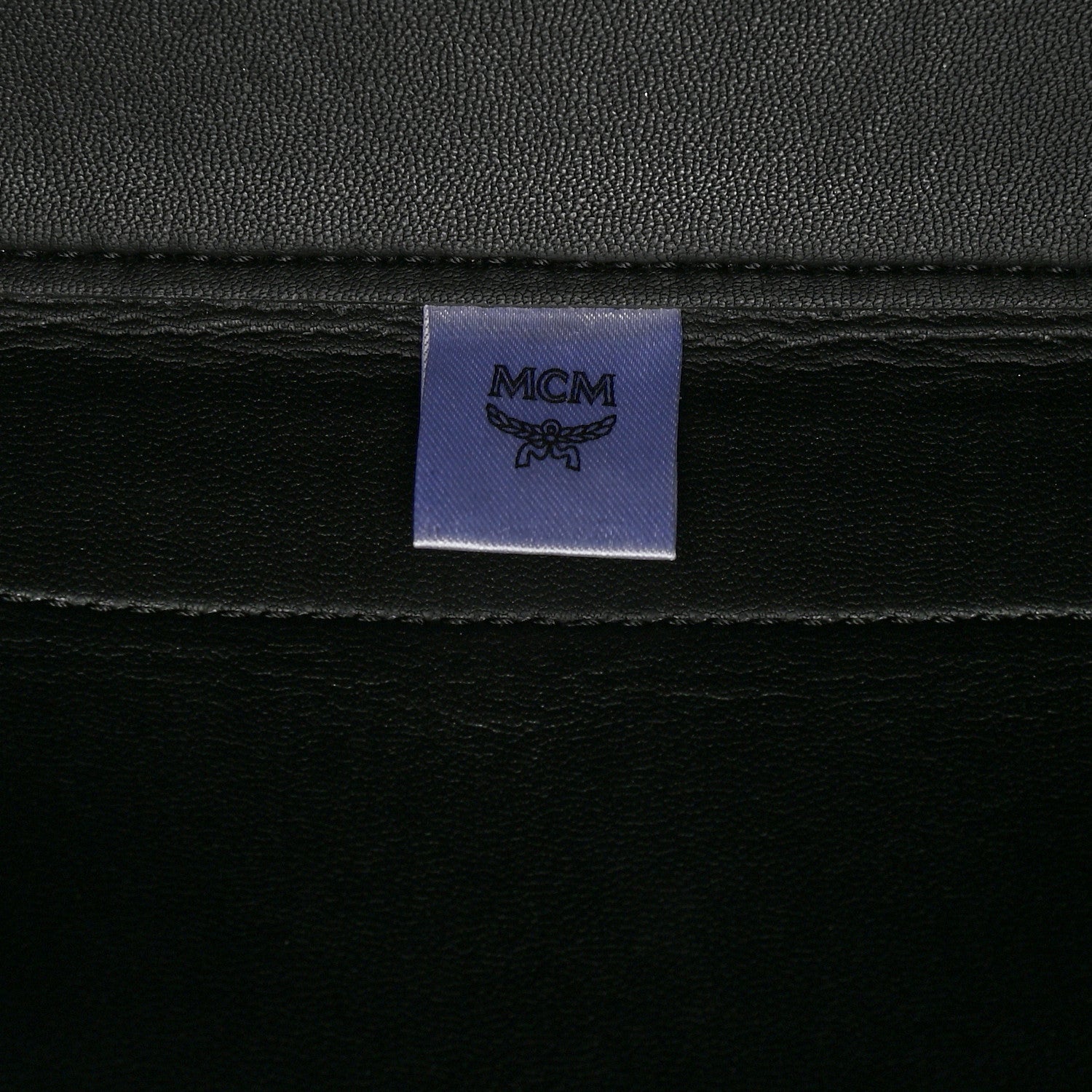 MCM Goatskin Medium Milano Drawstring Bag Black 7 of 10