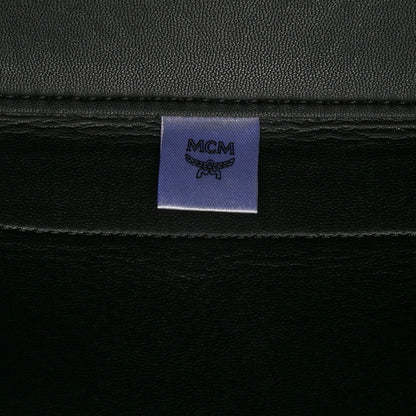 MCM Goatskin Medium Milano Drawstring Bag Black 7 of 10