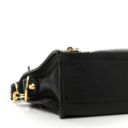 Balenciaga Chevre Gold Metallic Edge Hardware Mini City Black 9 of 11