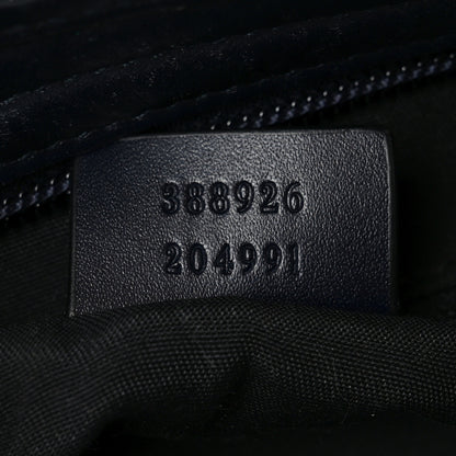 Gucci GG Supreme Monogram Web Flat Messenger Bag Navy 7 of 10