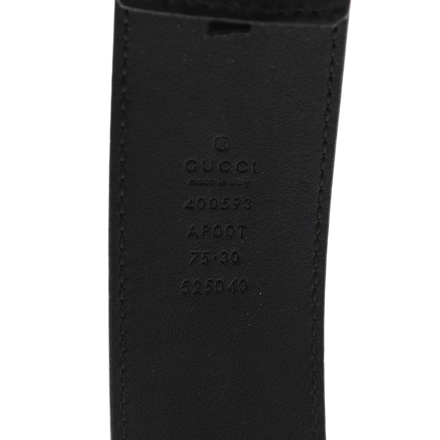 Gucci Calfskin Double G 40mm Belt 75 30 Black 3 of 5