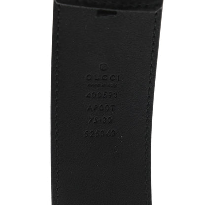 Gucci Calfskin Double G 40mm Belt 75 30 Black 3 of 5