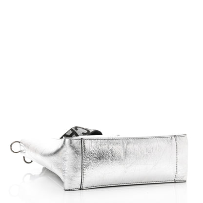 Stella McCartney Metallic Eco Alter Nappa Perforated Logo Mini Crossbody Silver 4 of 9