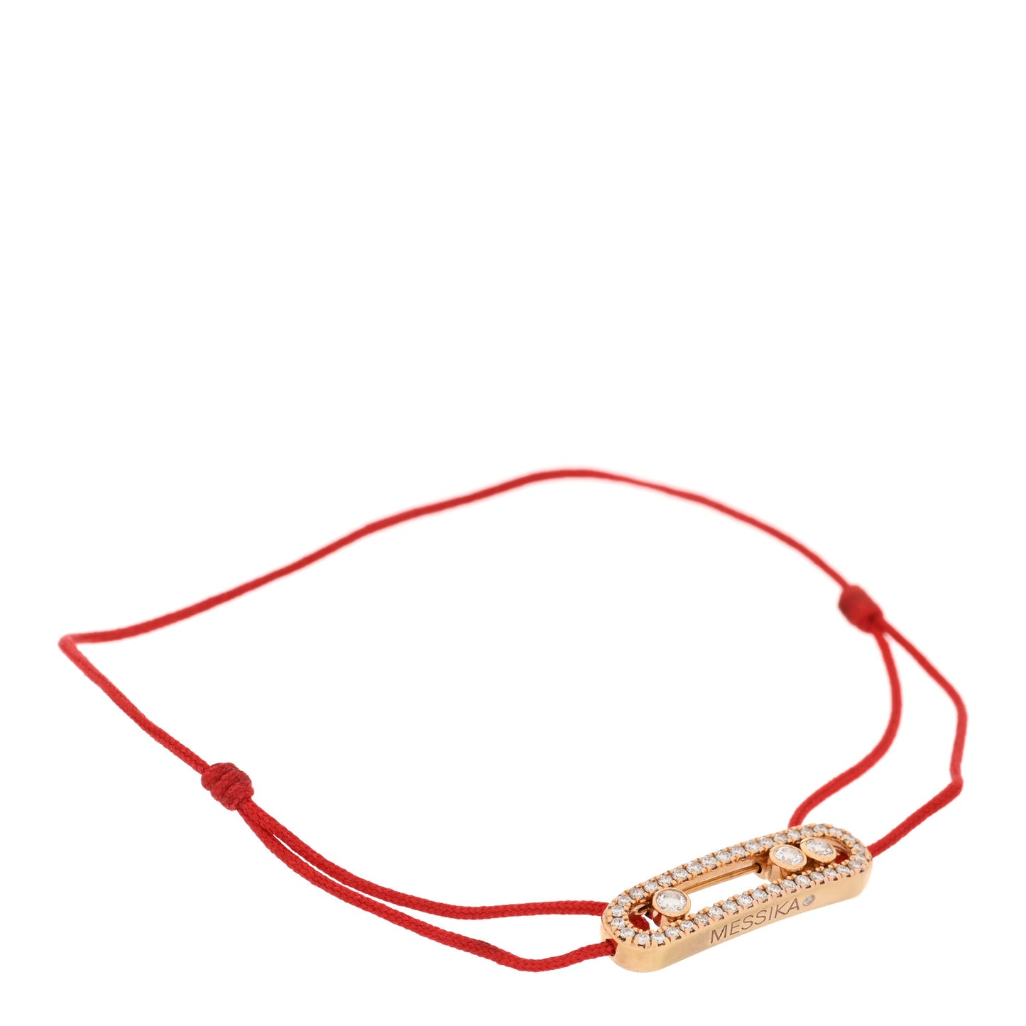 18K Rose Gold Diamond Pave Cord Bracelet